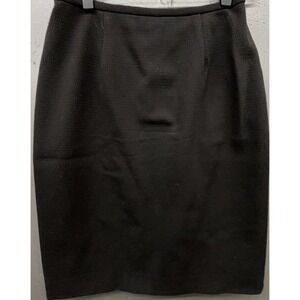 Talbots Skirt 4 Black Wool Textured Pencil‎ Lined Classic Career Office Work